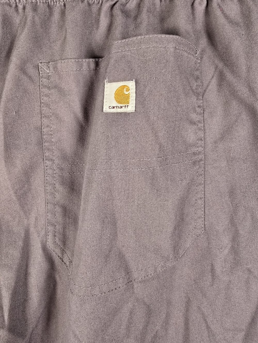 Carhartt Women's Dark Grey Scrubs Baggy Pants Pocket Gray Drawstring Size 3X - Picture 8 of 12